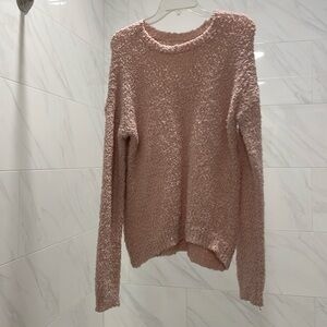Pink fuzzy sweater